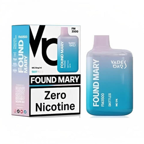 Found Mary FM3500 Puffs Disposable Vape | Nicotine Free Vape - Skittles -Vape Area UK