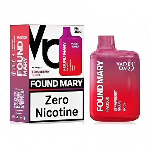 Found Mary FM3500 Puffs Disposable Vape | Nicotine Free Vape - Strawberry Grape -Vape Area UK