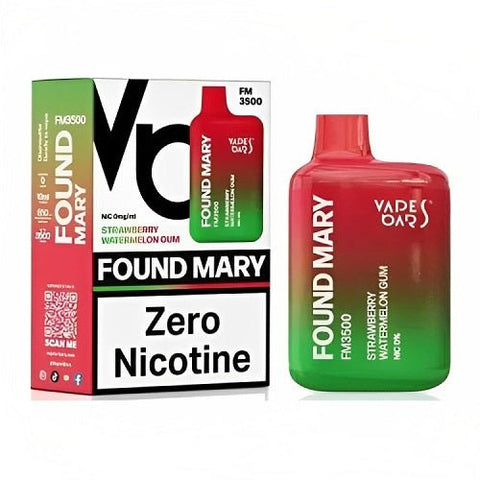 Found Mary FM3500 Puffs Disposable Vape | Nicotine Free Vape - Strawberry Watermelon Gum -Vape Area UK