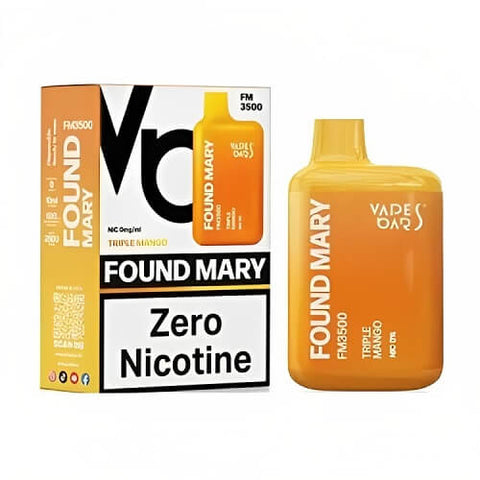 Found Mary FM3500 Puffs Disposable Vape | Nicotine Free Vape - Triple Mango -Vape Area UK