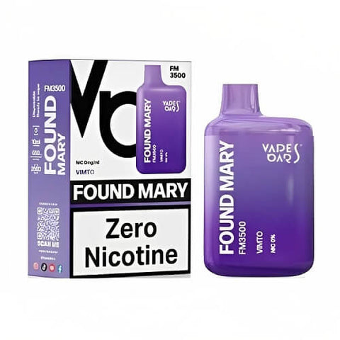 Found Mary FM3500 Puffs Disposable Vape | Nicotine Free Vape - Vimto -Vape Area UK