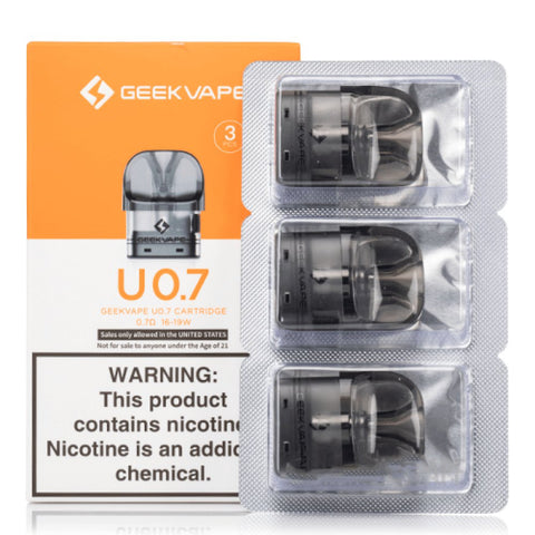 Geekvape U Replacement Pods - 3pack - Vapeareawholesale