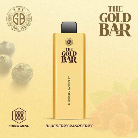 Gold Bar 4500 Disposable Vape Puff Bar Pod Kit - Blueberry Raspberry -Vape Area UK