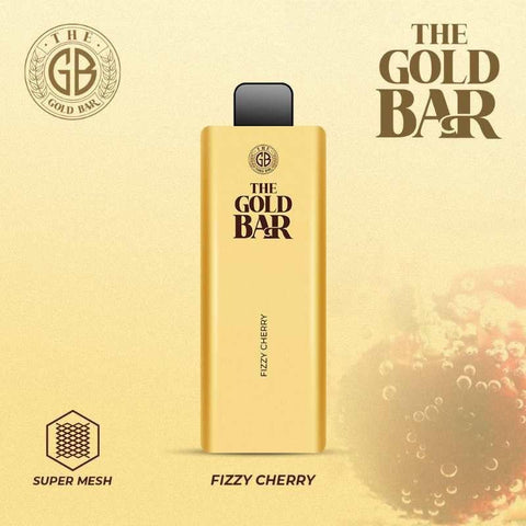 Gold Bar 4500 Disposable Vape Puff Bar Pod Kit - Fizzy Cherry -Vape Area UK