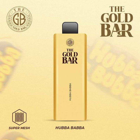 Gold Bar 4500 Disposable Vape Puff Bar Pod Kit - Hubba Bubba -Vape Area UK