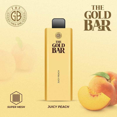 Gold Bar 4500 Disposable Vape Puff Bar Pod Kit - Juicy Peach -Vape Area UK