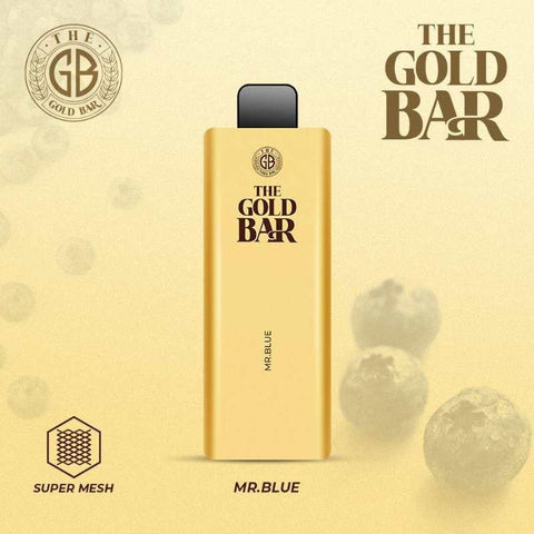 Gold Bar 4500 Disposable Vape Puff Bar Pod Kit - Mr Blue -Vape Area UK