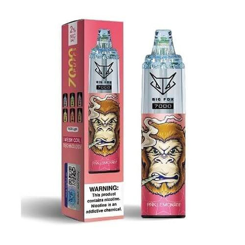 Gorilla Big Fox 7000 Disposable Vape Pod Puff Bar Device - Pink Lemonade -Vape Area UK