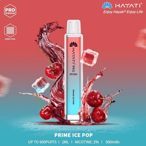 Hayati Crystal Mini Pro 600 Disposable Vape Puff Bar Pod - Prime Ice Pop -Vape Area UK