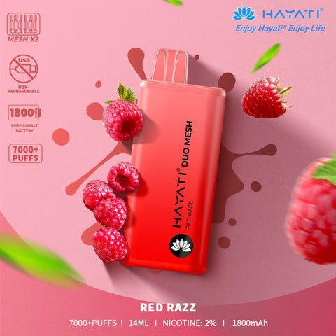 Hayati Duo Mesh 7000 Puffs Disposable Vape Bar Pod Kit - Blueberry Lemon & Lime -Vape Area UK