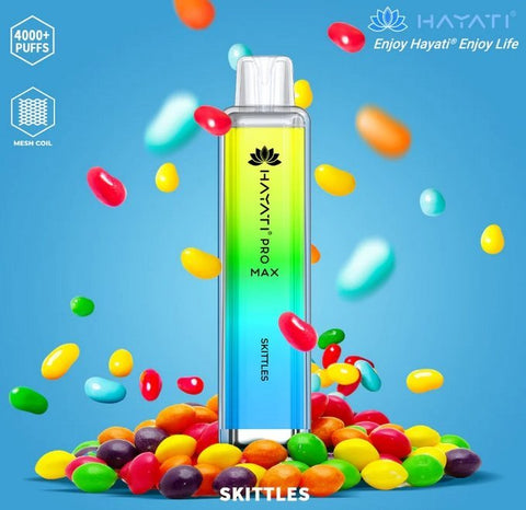 Hayati Pro Max 4000 Disposable Vape Puff Bar Box of 10 - Skittles -Vape Area UK