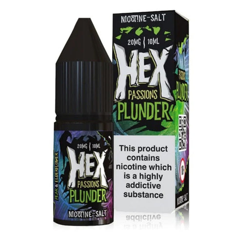 Hex Nic Salt 10ml E-liquid - Pack of 10 - Passions Plunder -Vape Area UK