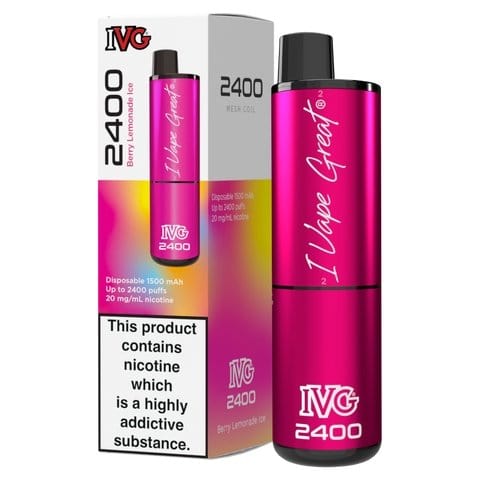 IVG 2400 Disposable Vape Pod Puff Bar Kit - Berry Lemonade Ice -Vape Area UK