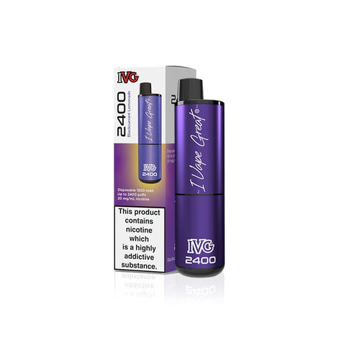 IVG 2400 Disposable Vape Pod Puff Bar Kit - Blackcurrant Lemonade -Vape Area UK