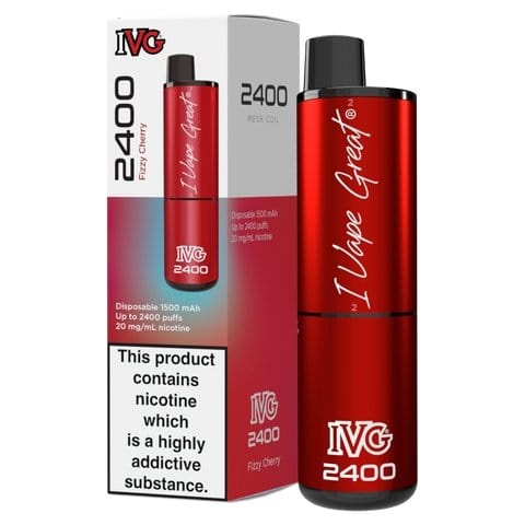 IVG 2400 Disposable Vape Pod Puff Bar Kit - Fizzy Cherry -Vape Area UK