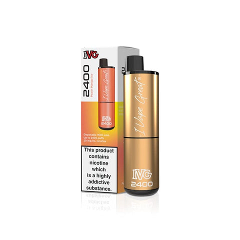 IVG 2400 Disposable Vape Pod Puff Bar Kit - Peach Mango Ice -Vape Area UK