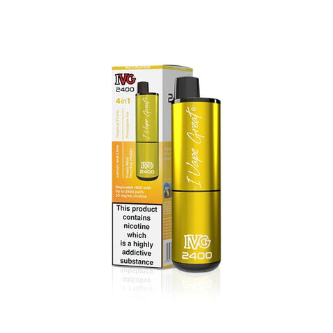 IVG 2400 Disposable Vape Pod Puff Bar Kit - Yellow Edition - Multi Flavour -Vape Area UK