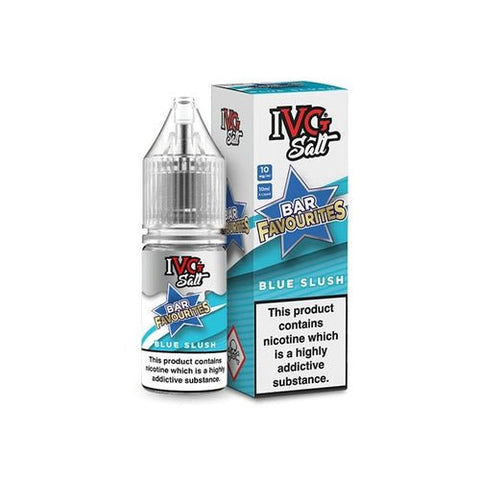 IVG Nic Salt Bar Favourite 10ml E Liquid- Pack Of 10 - Blue Slush -Vape Area UK