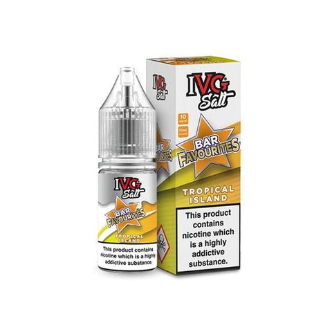 IVG Nic Salt Bar Favourite 10ml E Liquid- Pack Of 10 - Tropical Island -Vape Area UK
