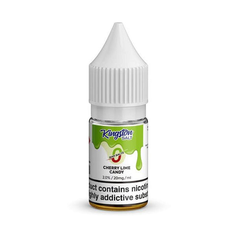 Kingston Salt Bar Salt E-Liquid Nic Salt-10ml-Box of 10 - Cherry Lime Candy -Vape Area UK
