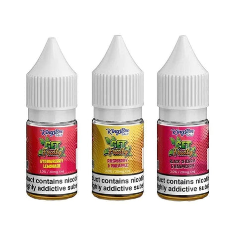 Kingston Salt Get Fruity E-Liquid-Nic Salt 10ml- Box of 10 - Blackcherry & Raspberry -Vape Area UK