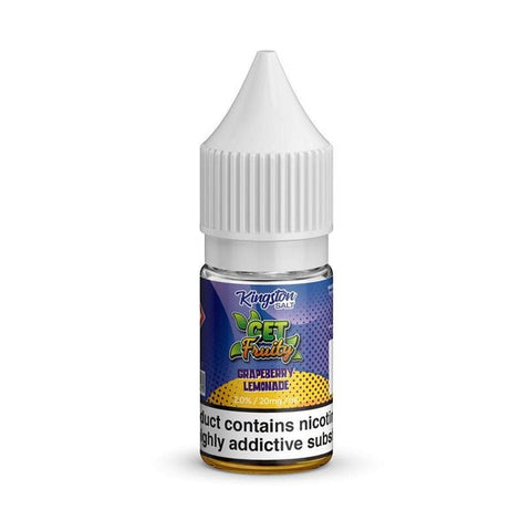 Kingston Salt Get Fruity E-Liquid-Nic Salt 10ml- Box of 10 - Grapeberry Lemonade -Vape Area UK