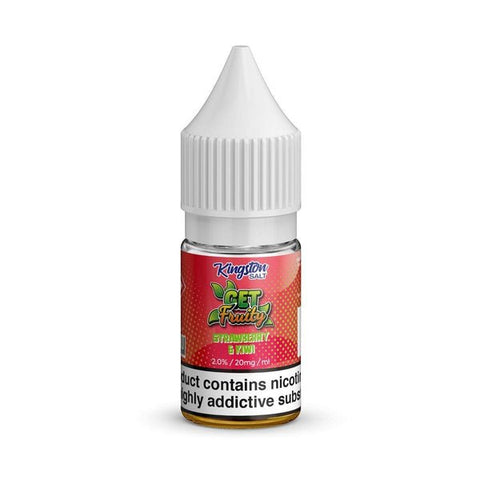 Kingston Salt Get Fruity E-Liquid-Nic Salt 10ml- Box of 10 - Strawberry Kiwi -Vape Area UK