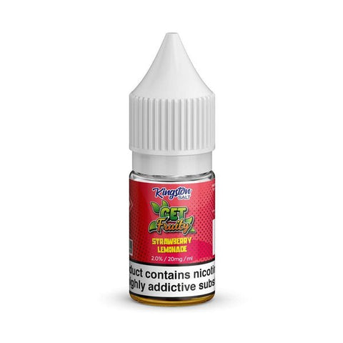 Kingston Salt Get Fruity E-Liquid-Nic Salt 10ml- Box of 10 - Strawberry Lemonade -Vape Area UK