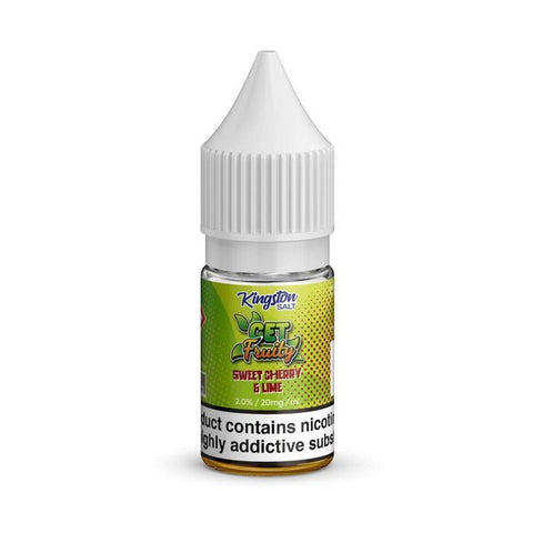 Kingston Salt Get Fruity E-Liquid-Nic Salt 10ml- Box of 10 - Sweet Cherry Lime -Vape Area UK