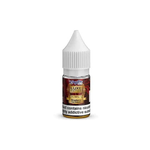 Kingston Salt Luxe Edition E-Liquids Nic Salt-10ml- Box of 10 - Strawberry Ice Cream -Vape Area UK