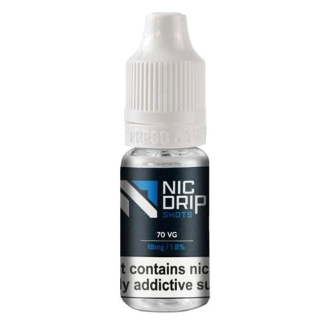 NIC DRIP - 70VG - 18MG - NICOTINE SHOT - Vapeareawholesale