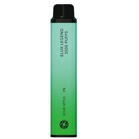 Pack Of 10 ELUX Legend 3500 Disposable Pod Device - Sour Apple -Vape Area UK