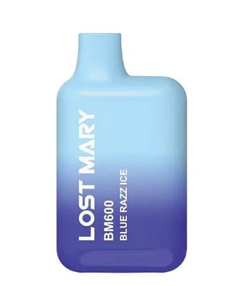 Pack of 10 Lost Mary BM600 Disposable Device | 20MG - Blue Razz Ice -Vape Area UK