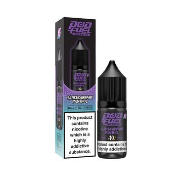 Pod Fuel - 10ml Nic Salts e-liquids - Box of 10 - Blackcurrant Menthol -Vape Area UK