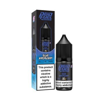 Pod Fuel - 10ml Nic Salts e-liquids - Box of 10 - Blue Raspberry -Vape Area UK