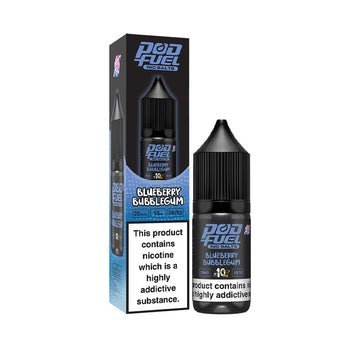 Pod Fuel - 10ml Nic Salts e-liquids - Box of 10 - Blueberry Bubblegum -Vape Area UK