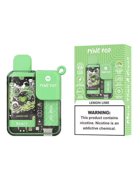 Pyne Pod Boost 8500 Puffs Disposable Vape Box of 5-Lemon Lime-vapeukwholesale