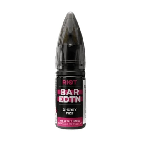 Riot Squad Bar Edition Nic Salt 10ml E-liquids - Box of 10 - Cherry Fizzy -Vape Area UK