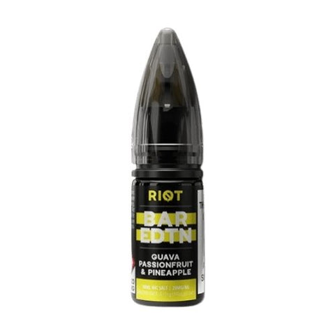 Riot Squad Bar Edition Nic Salt 10ml E-liquids - Box of 10 - Guava Passionfruit & Pineapple -Vape Area UK