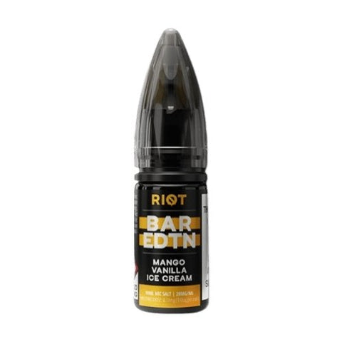 Riot Squad Bar Edition Nic Salt 10ml E-liquids - Box of 10 - Mango Vanilla Ice Cream -Vape Area UK