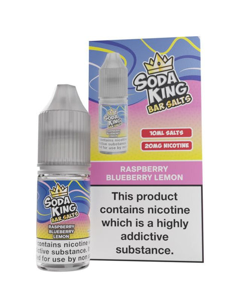 Soda King - 10ml - Nic Salt Box of 10 - Raspberry Blueberry Lemon -Vape Area UK