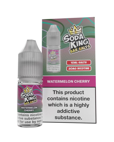 Soda King - 10ml - Nic Salt Box of 10 - Watermelon Cherry -Vape Area UK