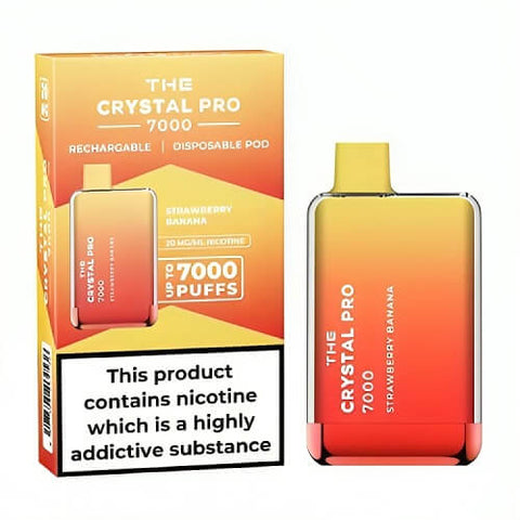 The Crystal Pro 7000 Disposable Vape Puff Pod Device - Banana Ice -Vape Area UK