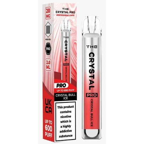 The Crystal Pro Bar 600 Disposable Vape Puff Pod Device - Crystal Bull Ice -Vape Area UK