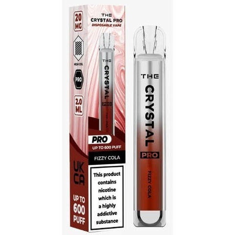 The Crystal Pro Bar 600 Disposable Vape Puff Pod Device - Fizzy Cola -Vape Area UK