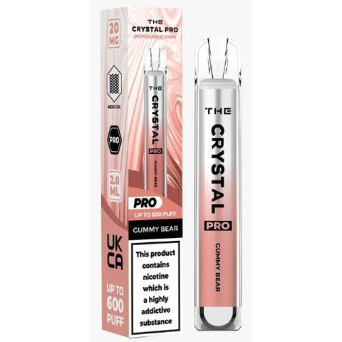 The Crystal Pro Bar 600 Disposable Vape Puff Pod Device - Gummy Bear -Vape Area UK