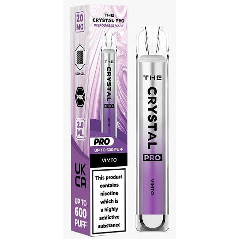 The Crystal Pro Bar 600 Disposable Vape Puff Pod Device - Vimto -Vape Area UK