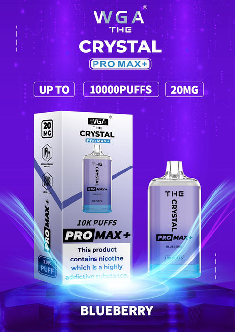 The Crystal Pro Max + 10000 Puffs Disposable Vape - Blueberry -Vape Area UK