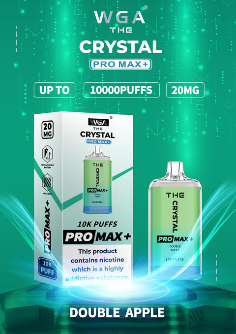 The Crystal Pro Max + 10000 Puffs Disposable Vape - Double Apple -Vape Area UK