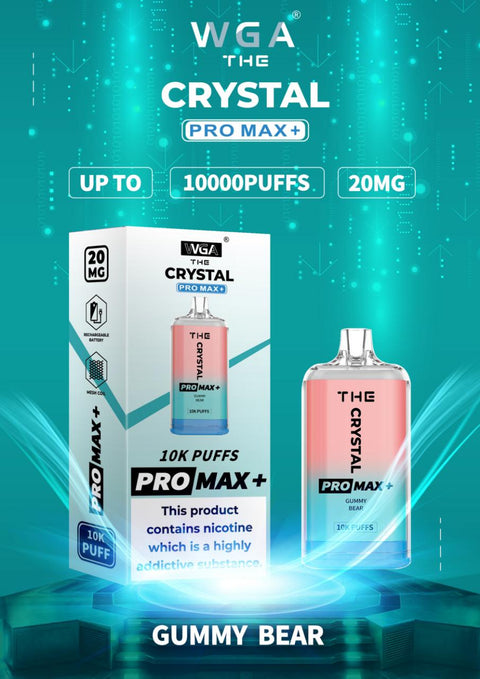 The Crystal Pro Max + 10000 Puffs Disposable Vape - Gummy Bear -Vape Area UK